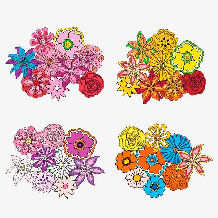 Adesivi per pacchetti Hippie Flower per la vendita all'ingrosso da parte di Cover-Alls Decals