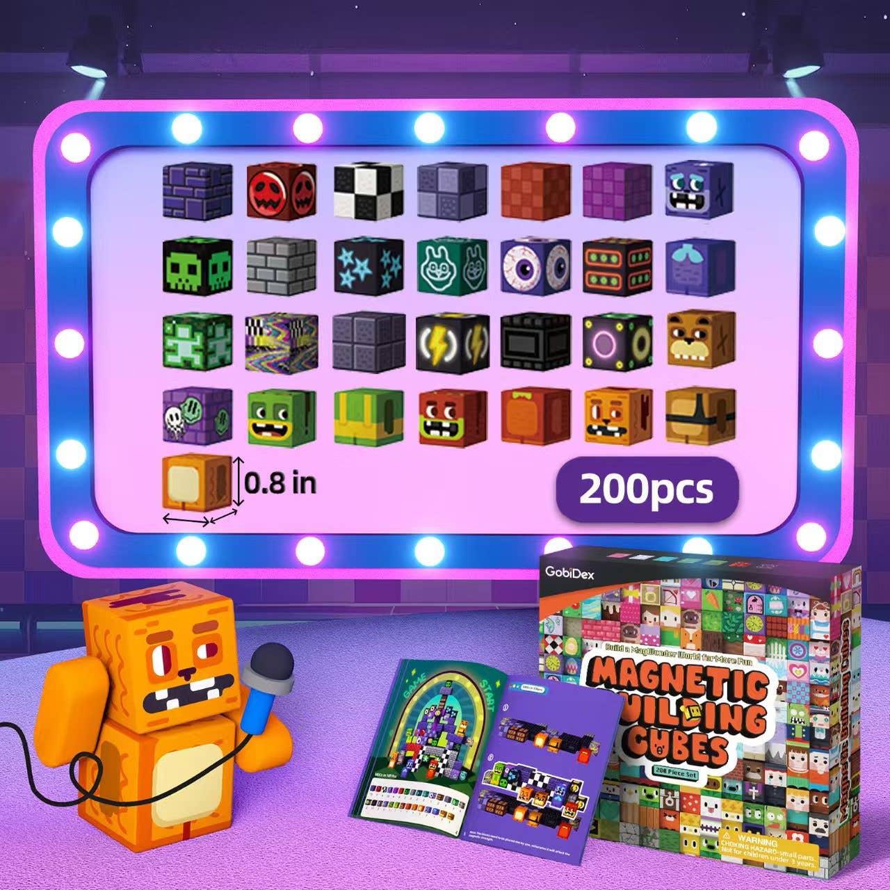 GobiDex - Wholesale Building Set - Kids - 2cm-200PCS  Midnight Madness Magnetic Building Blocks3