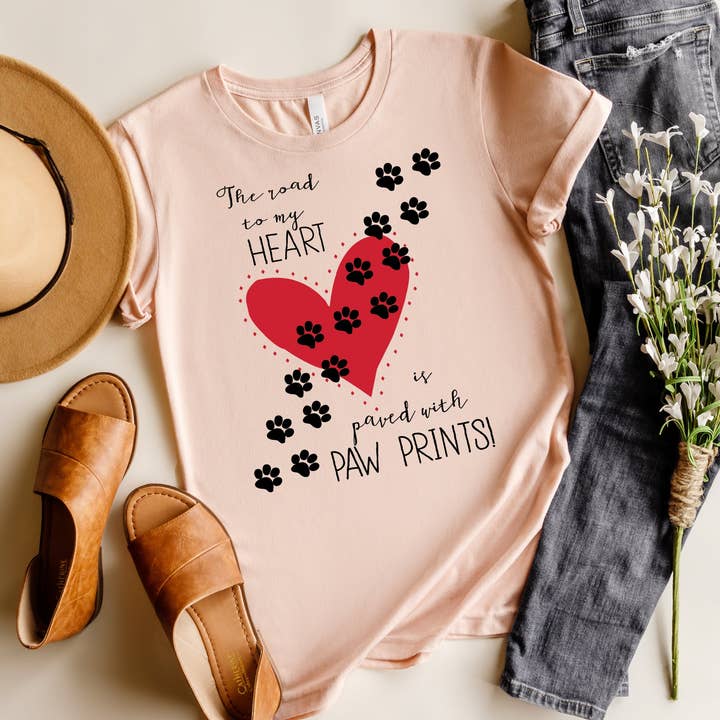 Pets T-Shirt, Paw Prints Tee for wholesale by Artopia