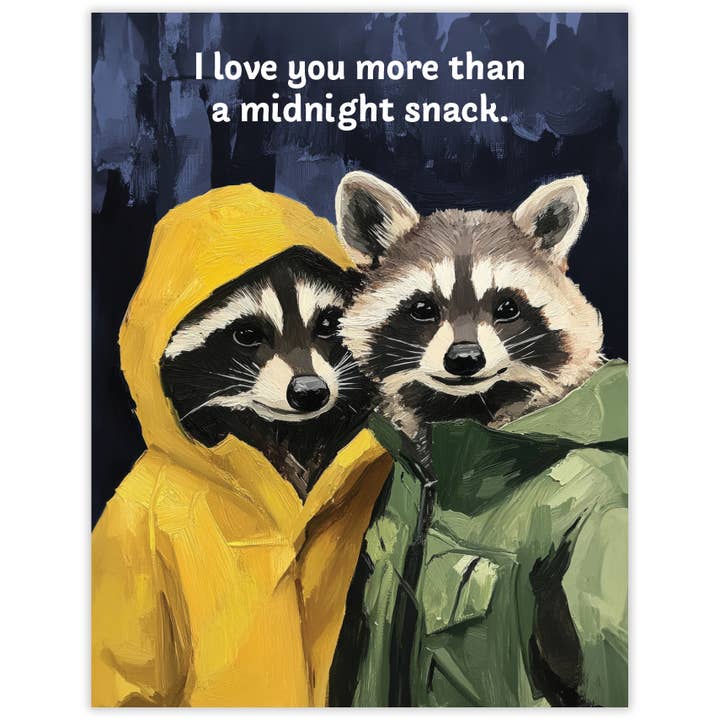 Waterknot - Wholesale Love Card - Raccoon Love Card