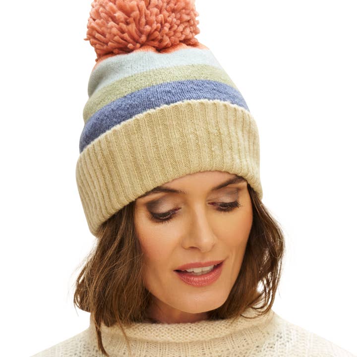 Bonnet à pompon Lilia - Pastel mélangé pour la vente par Powder Design - Europe
