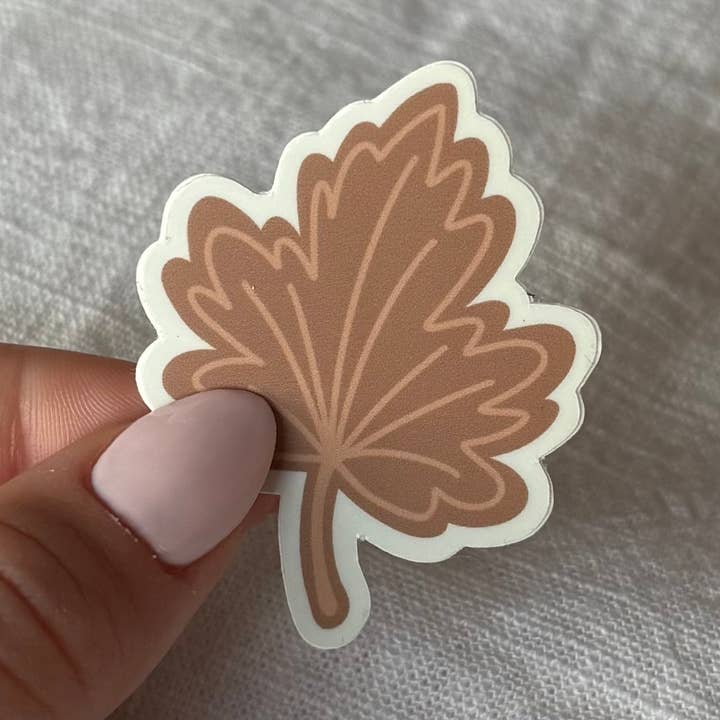Fall Leaf Sticker, Plant Mom, Plant Sticker, Laptop Stickers for wholesale by Scarlet Sunday Design Co