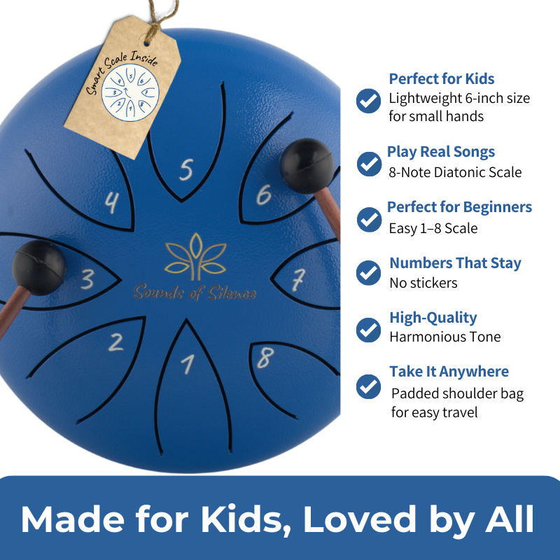 Sounds Of Silence Drums - Wholesale Musical Instrument - Magic Calm Drum Steel Tongue Drum, Songbook And Storybook   5