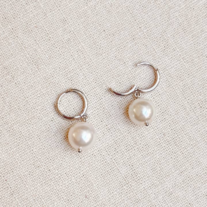 Gracie Rose Designs - Wholesale Hoop Earrings - Czech Glass Round Pearl Hoop Earrings7
