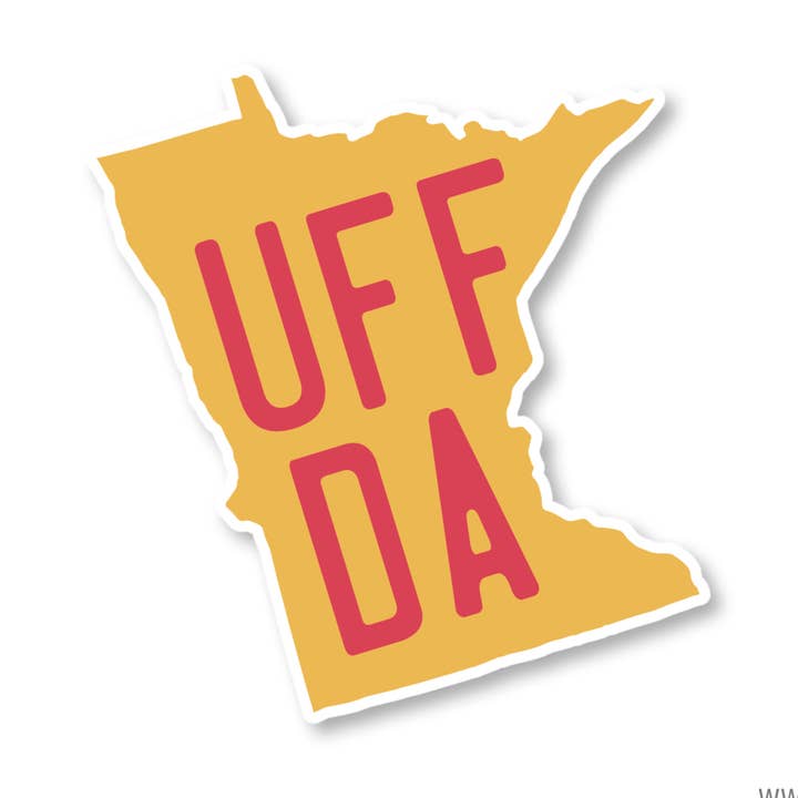 Minnesota Waterproof Vinyl Sticker - Uff Da for wholesale by Juniper & Spruce
