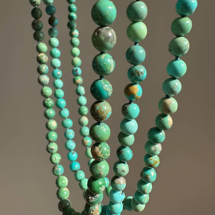 Collana Sottile Turchese | Tribale del Sud-Ovest Blu | Con Perline per la vendita all'ingrosso da parte di Anokhi Green | Handmade Gemstone Jewelry