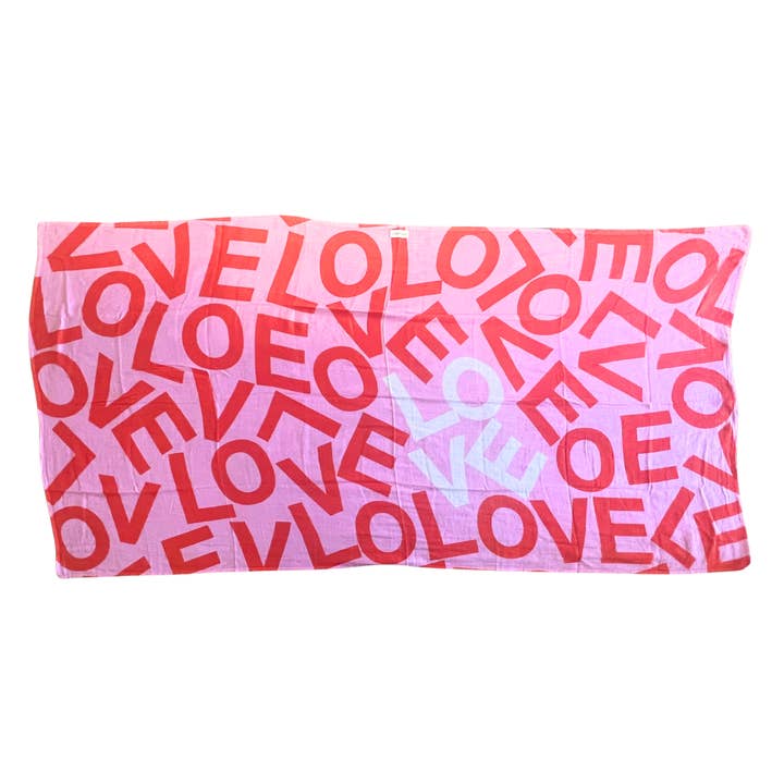 Large LOVE Blanket™: Pink and Red for wholesale by LOVEVOLVE®️