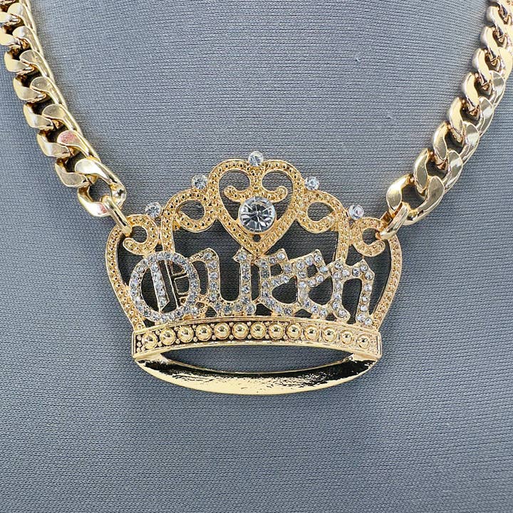 Greater Goods Imports & Wholesale - Wholesale Pendant/Charm Necklace - N0652 YN3715 QUEEN Necklace