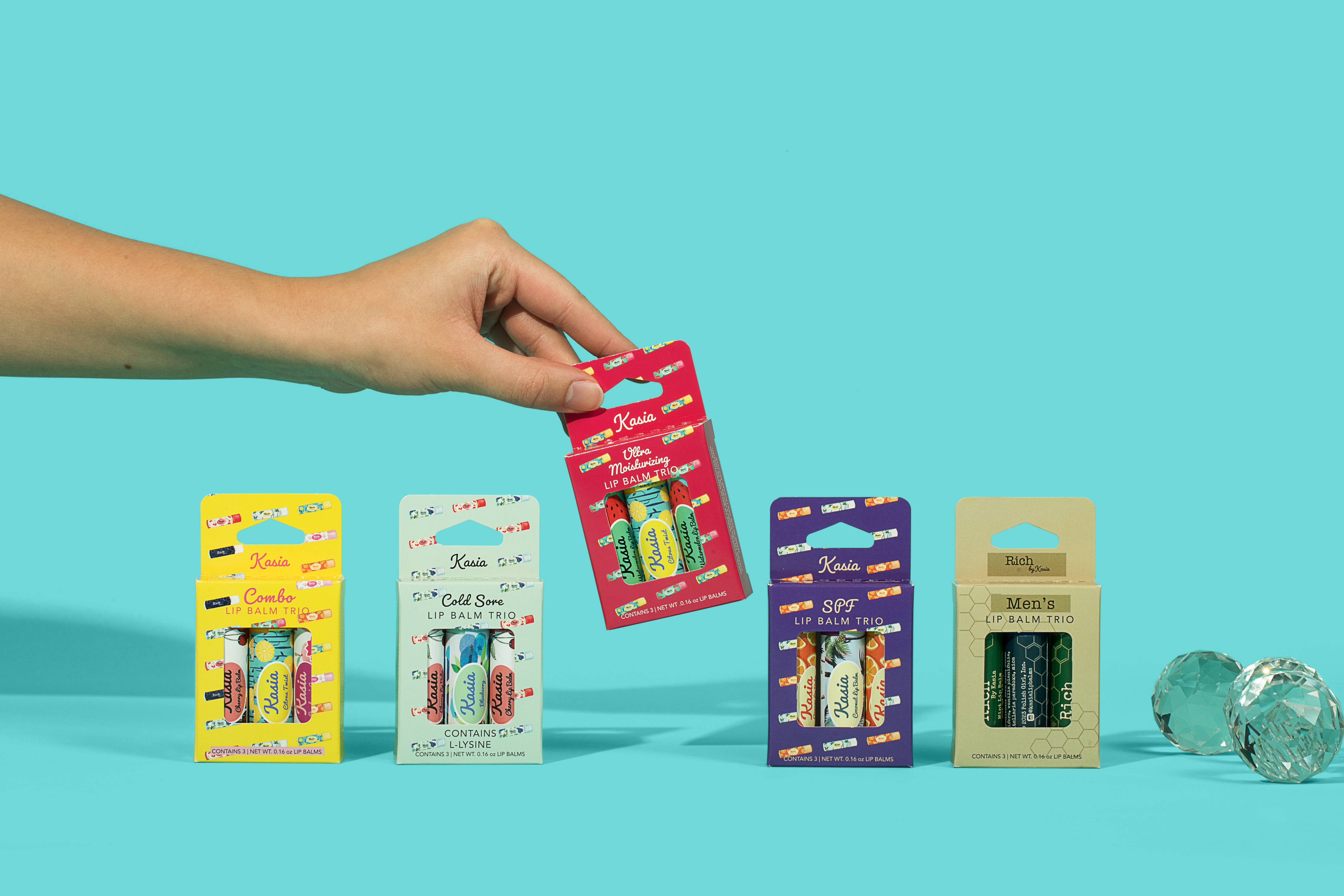 Kasia Lip Balms - Wholesale Lip Balm Set - KASIA Cold Sore Lip Balm Trio1