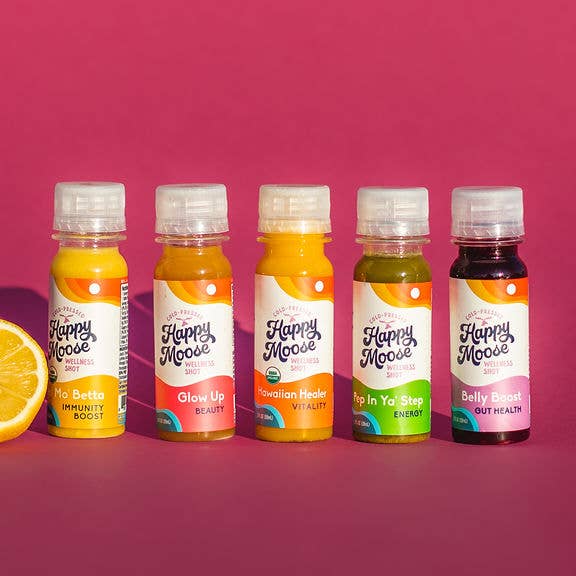 Happy Moose Juice - Wholesale Wellness Juice/Tonic - Wellness Shots - Mix and Match - 3 x 24 of each recipe12