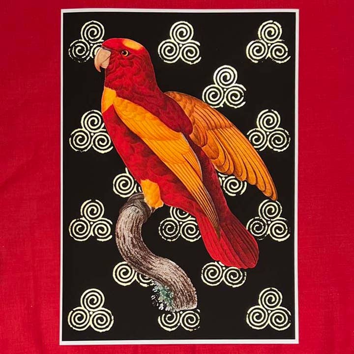 Luxury print with gold-leaf motifs - A3 - Red Parrot for wholesale by delaVision