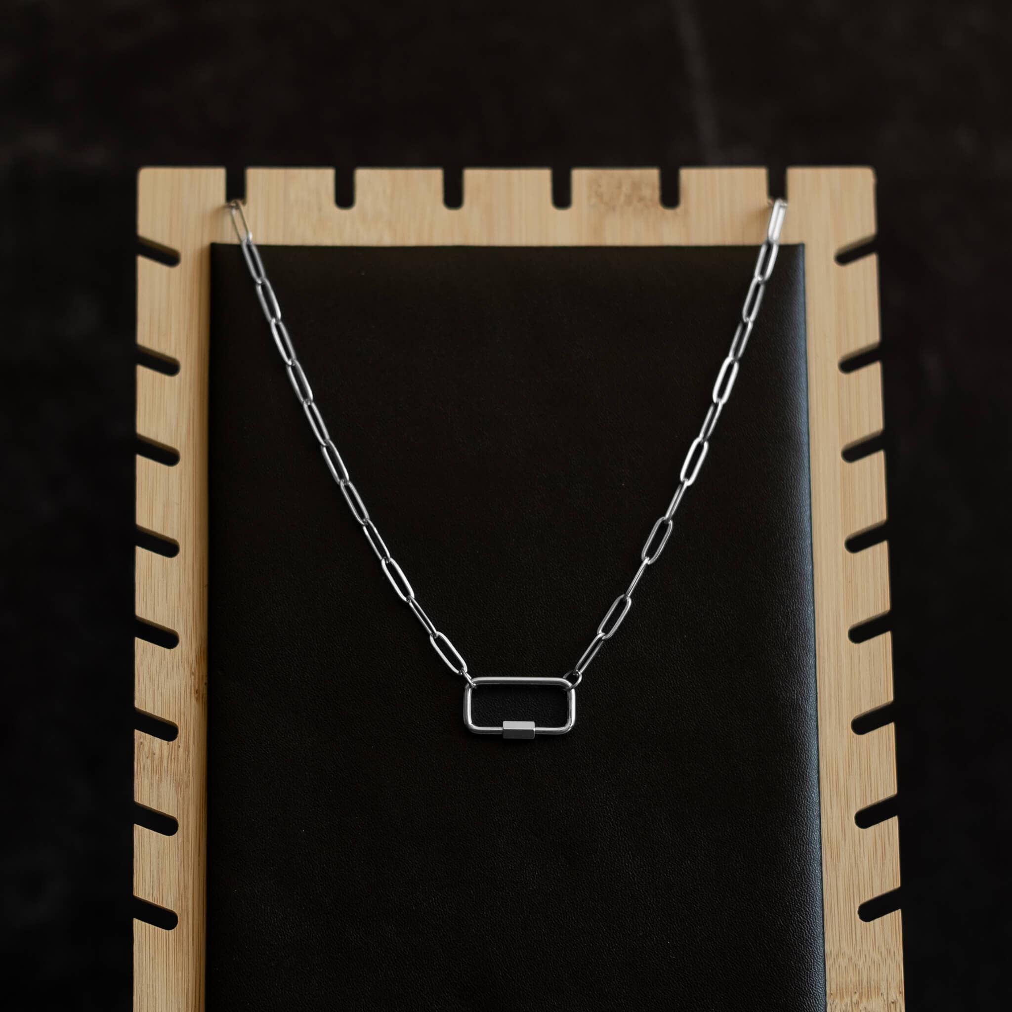 That Queer Card Co - Wholesale Pendant/Charm Necklace - Carabiner necklace | Stainless steel paperclip chain1