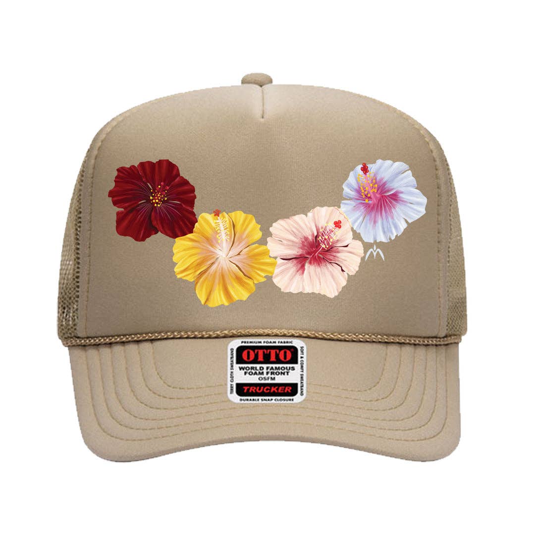 Na Koa Brand - Wholesale Trucker Hat - Unisex - Hibiscus Trucker Hat1