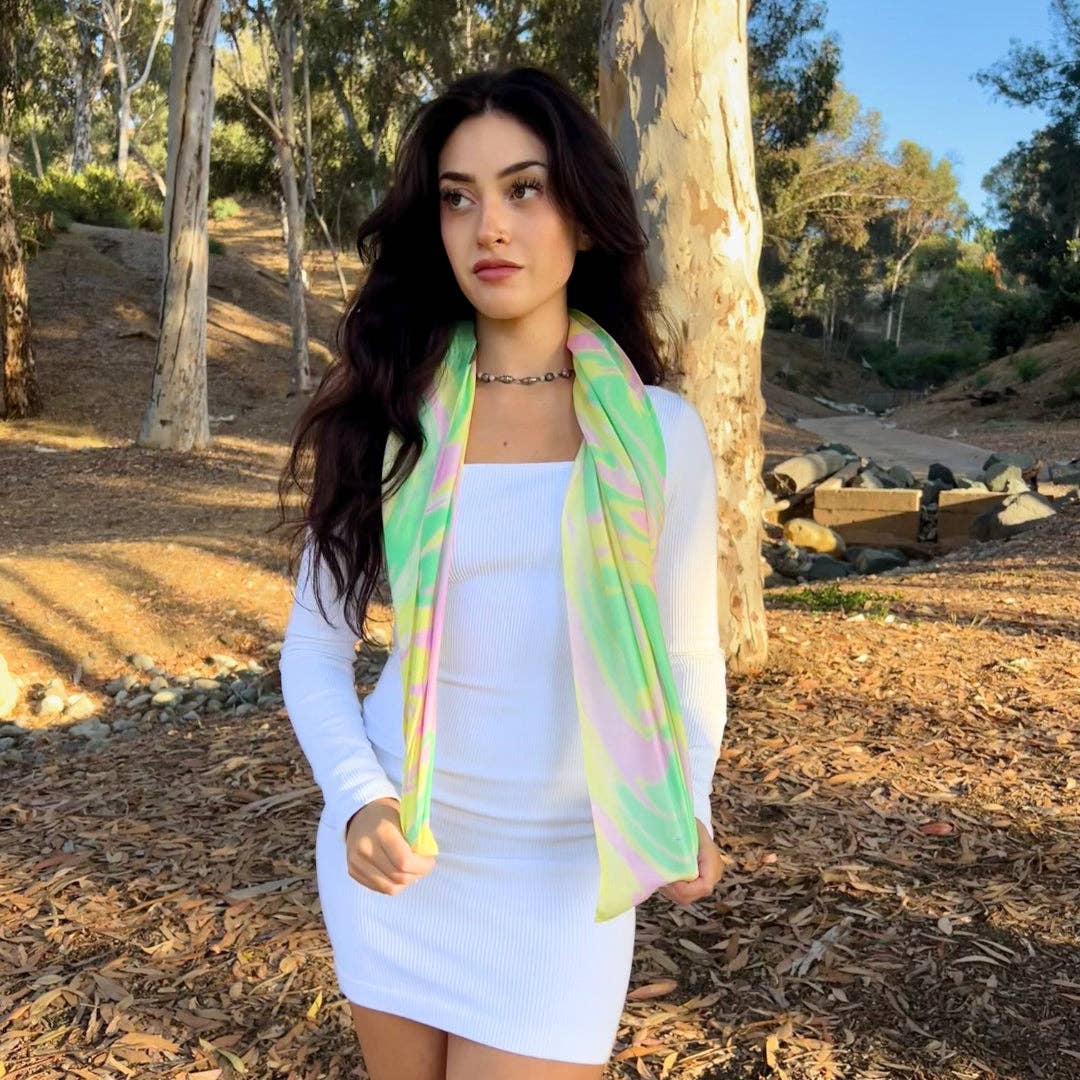 Humble Hilo - Vendita all'ingrosso Sciarpa - Donna - Sciarpa in seta Humble Hilo Marble Swirls13