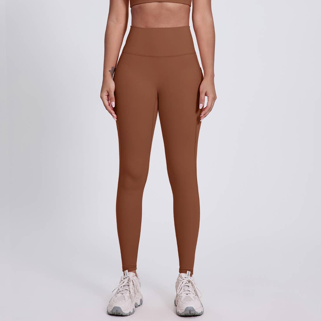 Sodalemon – Leggings de desporto/casuais - Mulher por atacado – Calças de Ioga com Bolsos Laterais para Mulheres, Leggings Desportivas sem Costura Frontal5