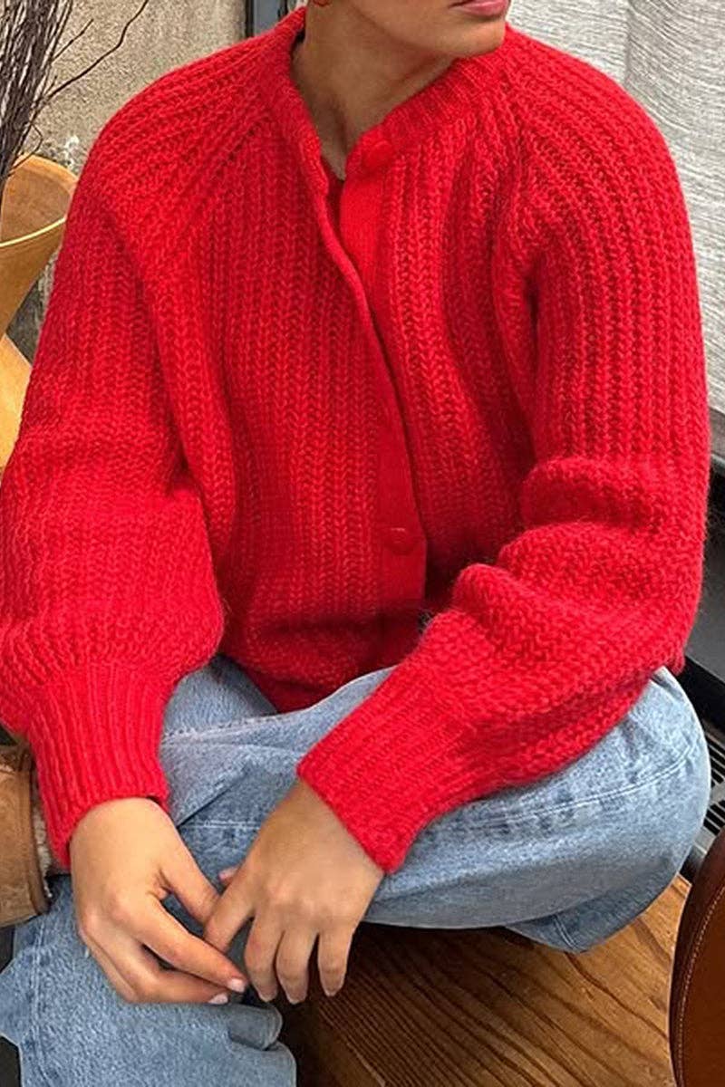 Mccolin - Wholesale Cardigan - Women's - Cozy Button-Up Knitted Cardigan3