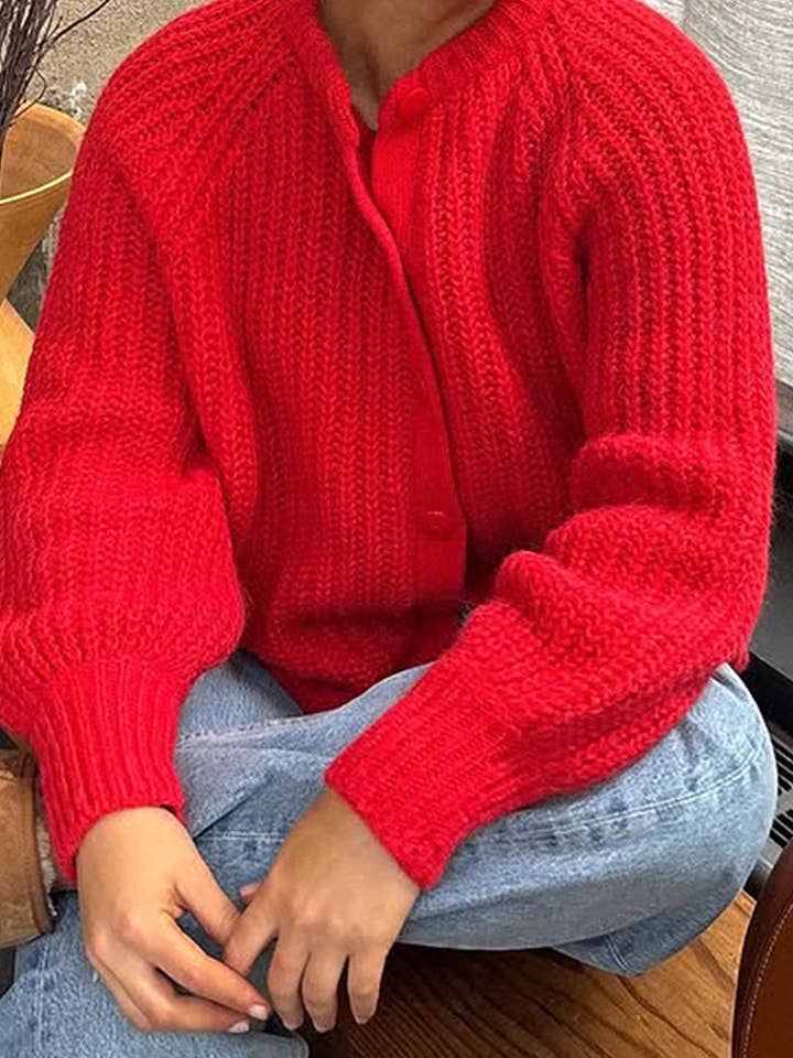 Mccolin - Wholesale Cardigan - Women's - Cozy Button-Up Knitted Cardigan3