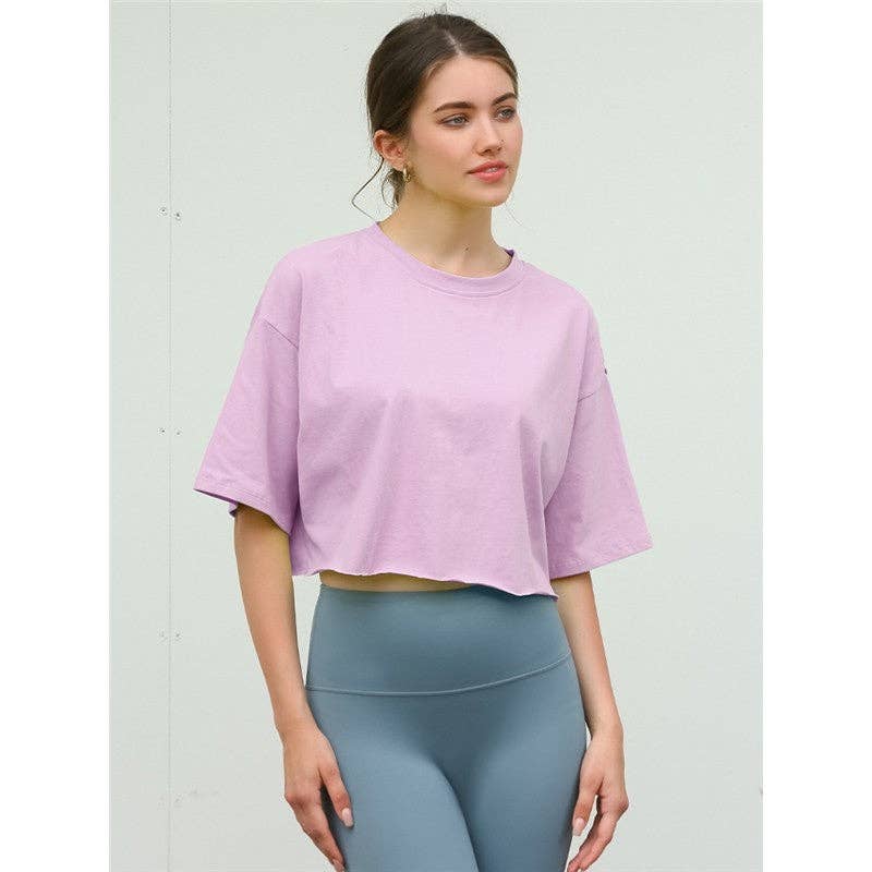 Sheer Trend - Wholesale Athletic Top - Women's - Cotton Round Neck Short Sleeve Women's Sports T-Shirt2