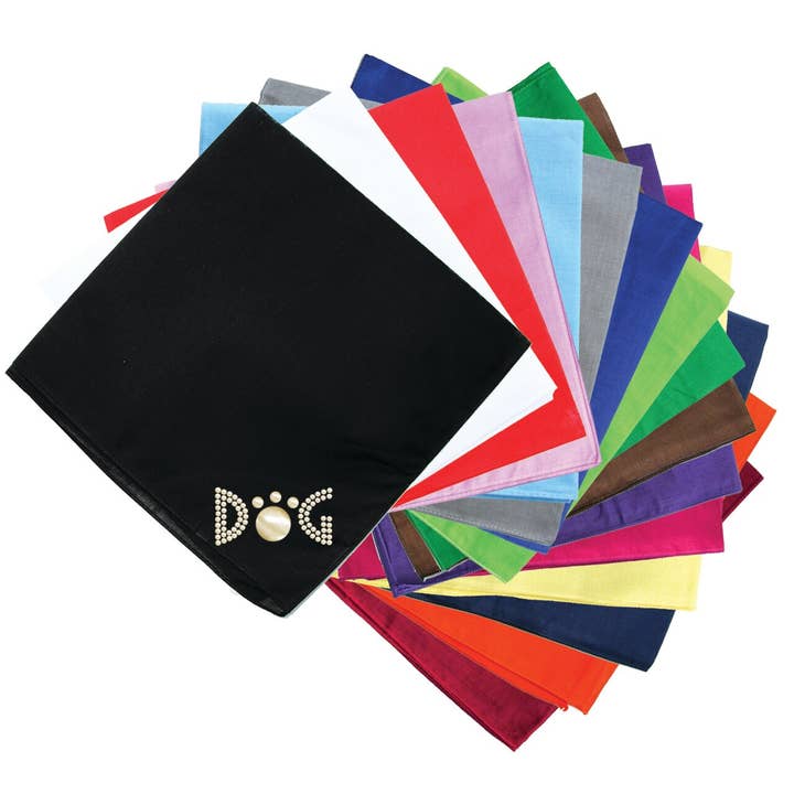 Gold Nailheads Dog Bandanna for wholesale by Dog in the Closet