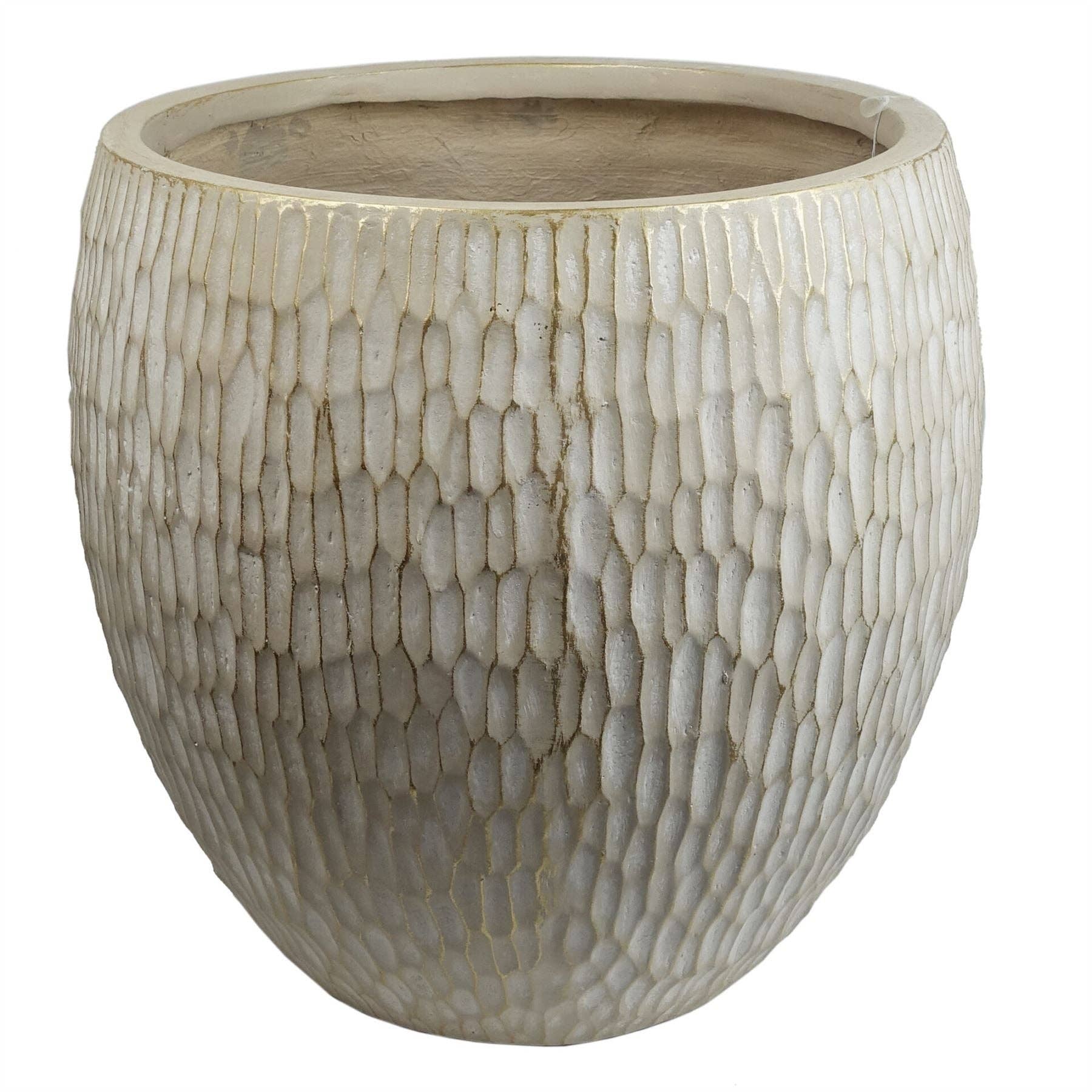 Leaf Design UK LTD - Wholesale Plant Pot - 43cm Inoke Embossed Large Stone Colour Planter Plant Pot2