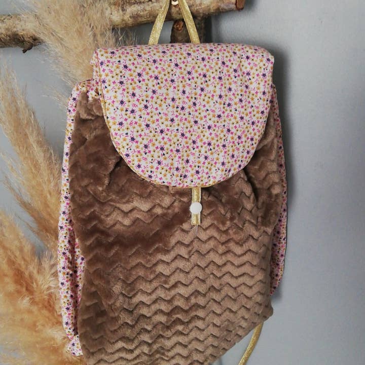 Mochila Minky cinza-liberdade por atacado de Miss et Cie