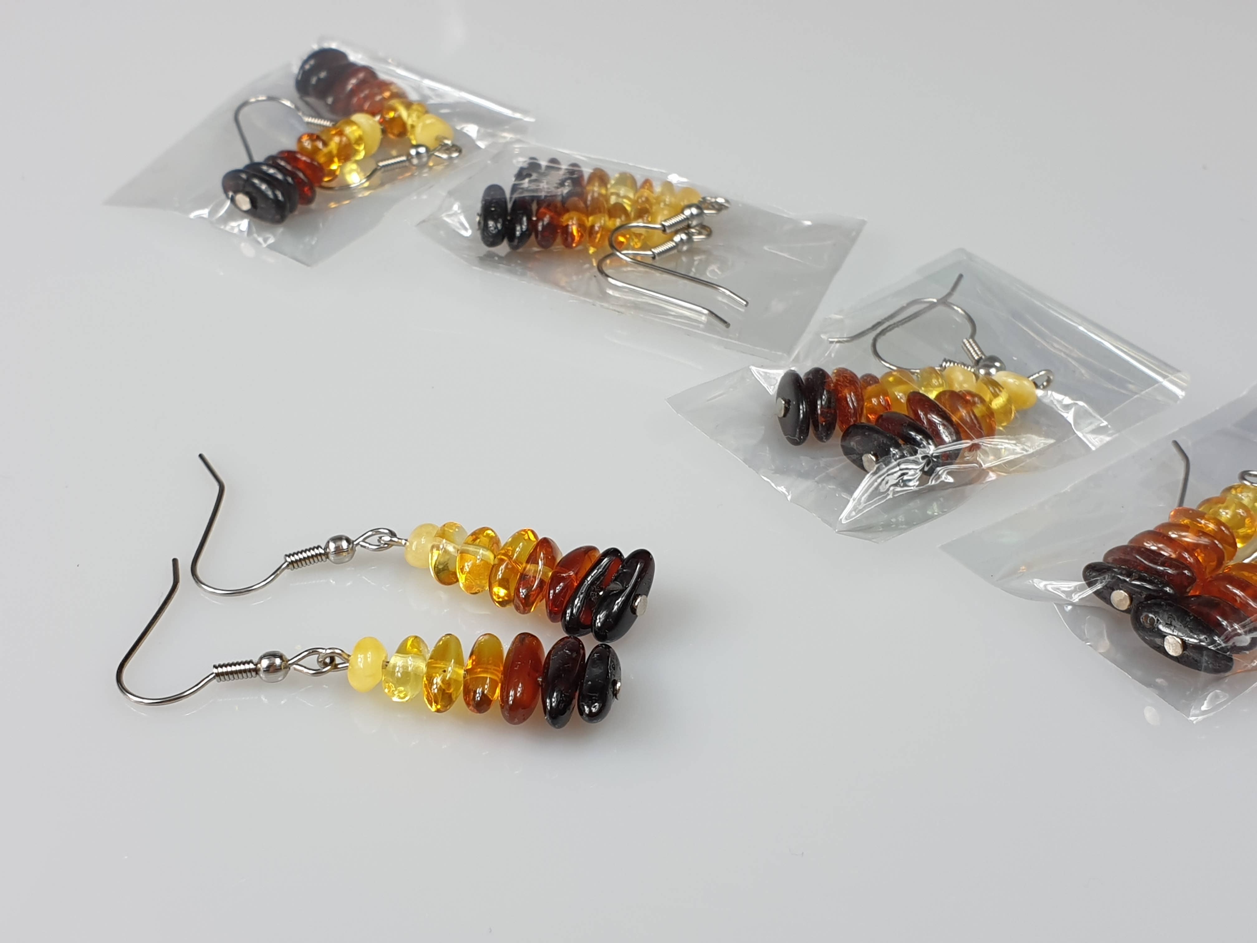 AmberLithuania - Wholesale Dangle Earrings - amber Earrings, Ear wire gemstone earrings, crystal earrings