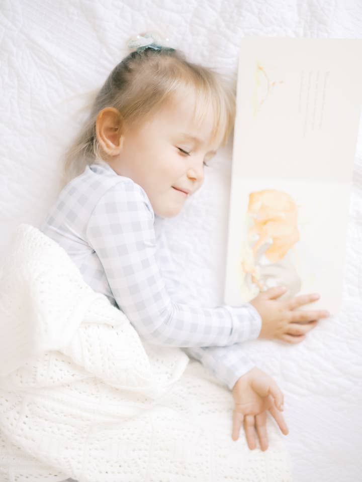 Dreamy Skies Baby - Wholesale Sleepwear Set - Kids - Bamboo Two Piece Set in Fog Gingham