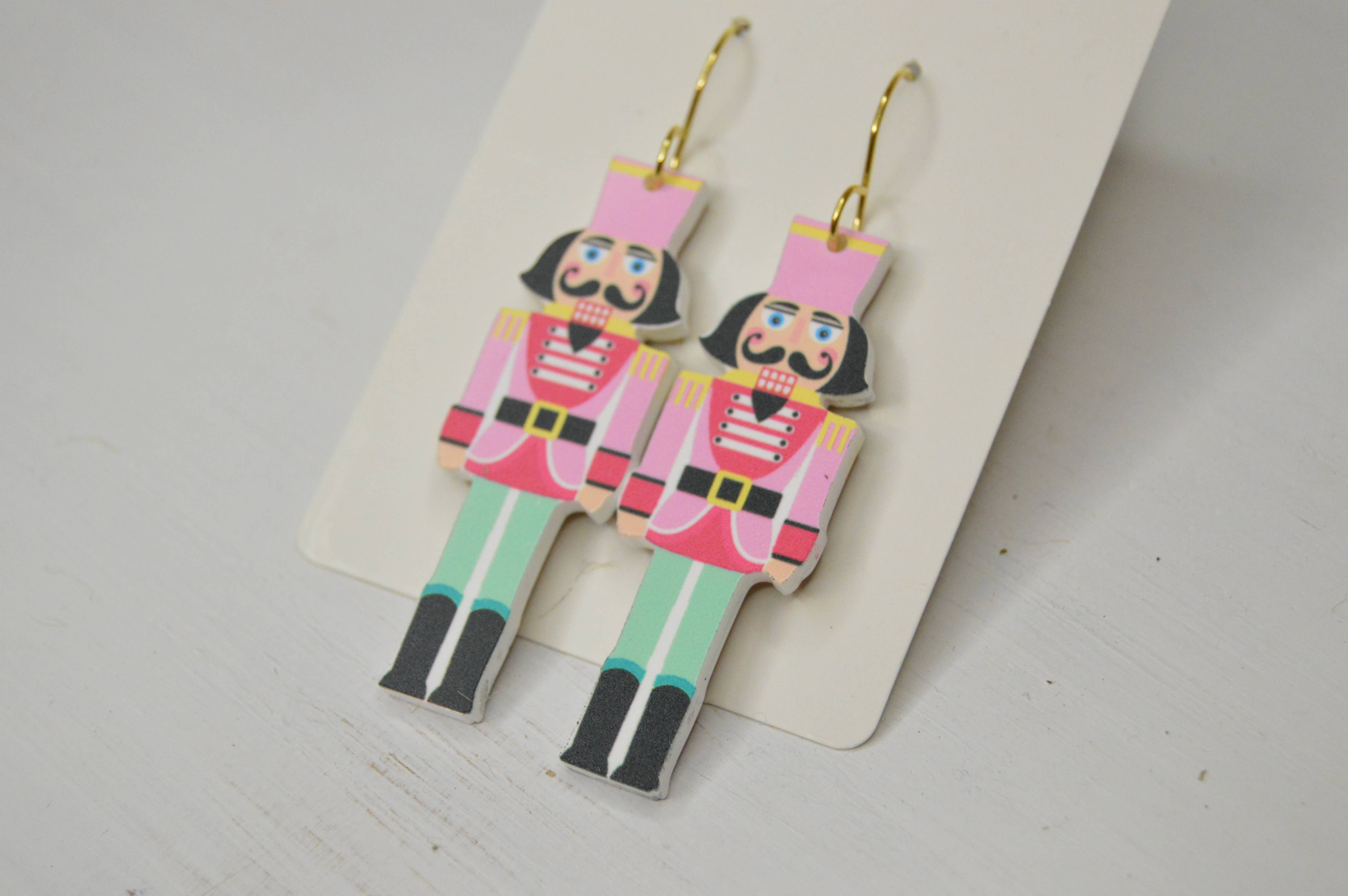 The Adorned Fox – wholesale Dangle earrings – Nutcracker Earrings, Christmas Earrings, Acrylic Earrings2
