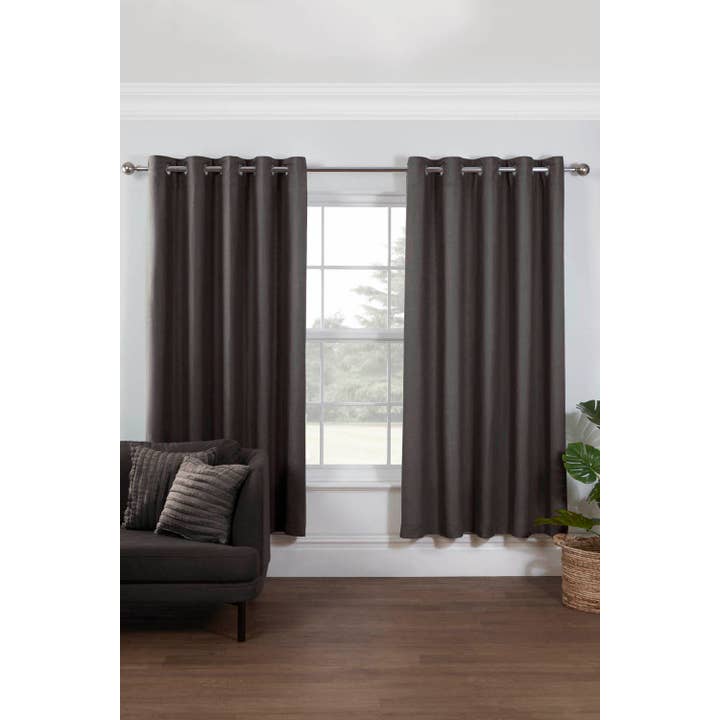 Lazy Linen Curtains Charcoal for wholesale by Vision Linens