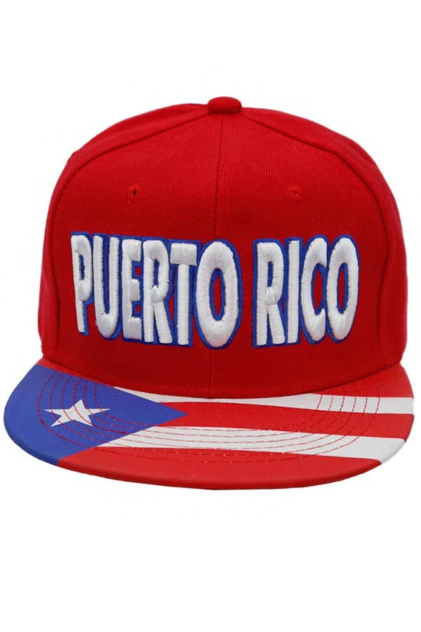 Red Puerto Rico Snapback for wholesale on Faire1