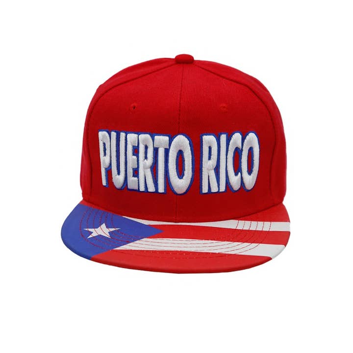 Red Puerto Rico Snapback for wholesale on Faire1