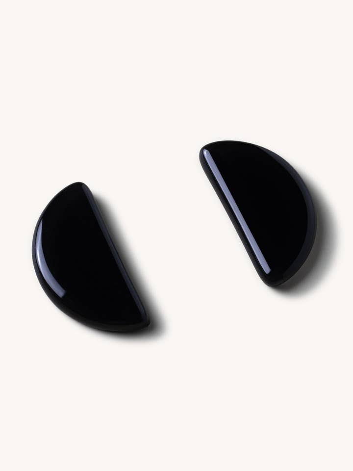 Moon Earring - Bright Black for wholesale by Garda