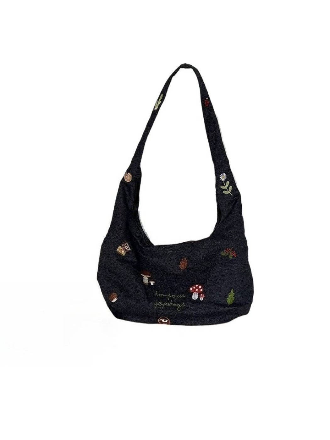 Funkyrel® Atzbranding Limited - Wholesale Shoulder Bag - Women's - Cosbai – Embroidered Denim Shoulder Tote Bag5