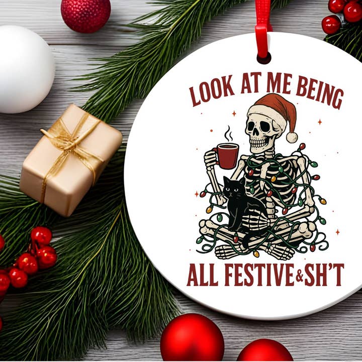 Ornamento Natalizio in Ceramica per la vendita all'ingrosso da parte di Stencil Art Canada