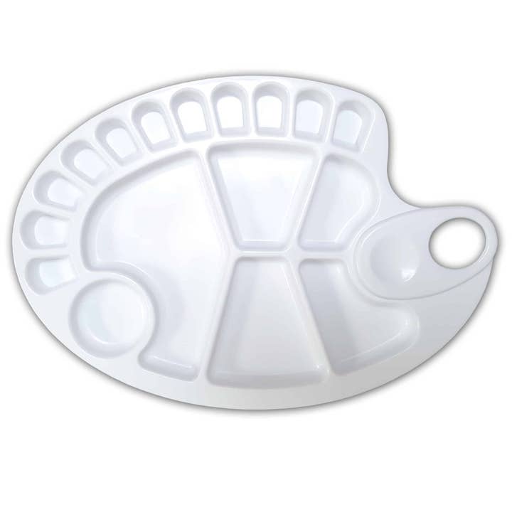 Zieler – wholesale Palette/mixing tray – Artist Oval Sturdy Plastic 17 Well Palette | By Zieler1