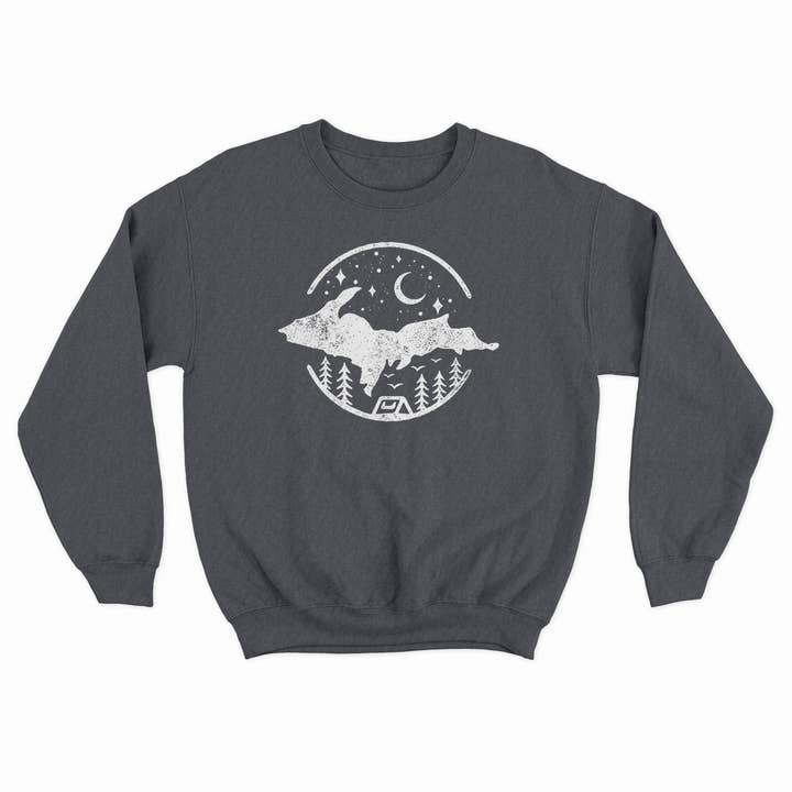 Yooper Night Sky - Unisex Crewneck Sweatshirt for wholesale by Live Love Michigan