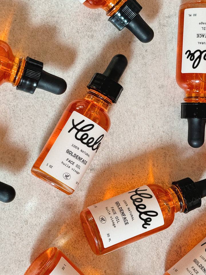 Goldenface Facial Oil for wholesale by Heelr Wellness Ltd.