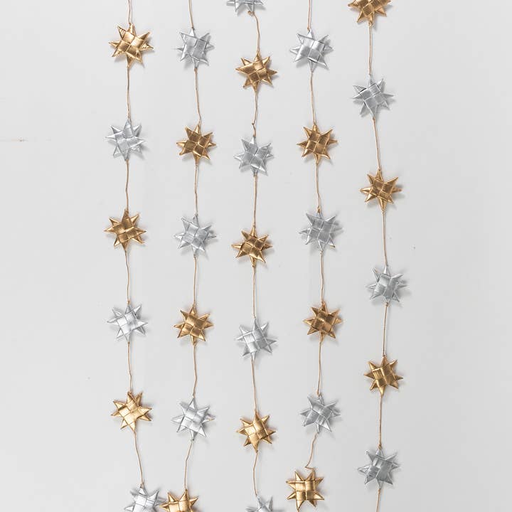 Ten Thousand Villages - Wholesale Bunting/Garland - Sparkle Palm Star Garland3