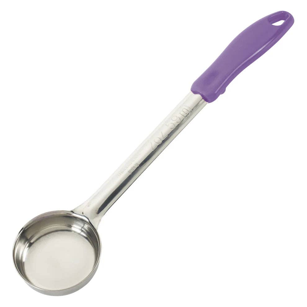 EcoQuality – wholesale Measuring spoon – FPP-2P to FPS-6P, 2-6oz S/S Food Portioners Purple Hdl, EA4