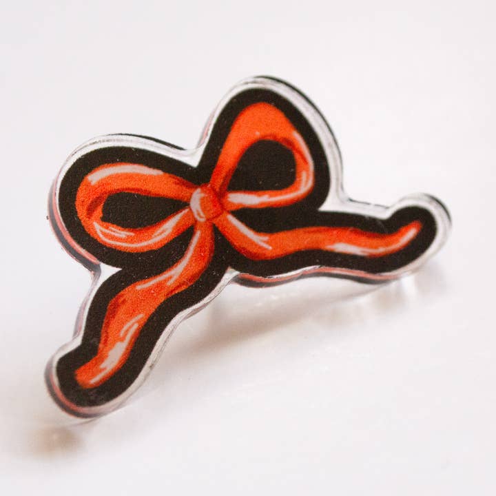 Épingle en acrylique avec joli nœud pour la vente par give with joy