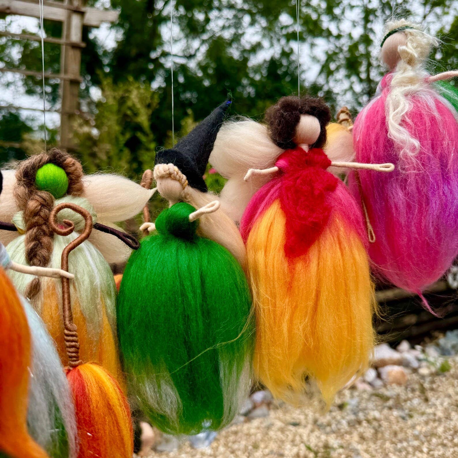 Elf Kendal Hippies - Wholesale Ornament - Valentines witch felted by Lito Shen Waldorf witch handmade1