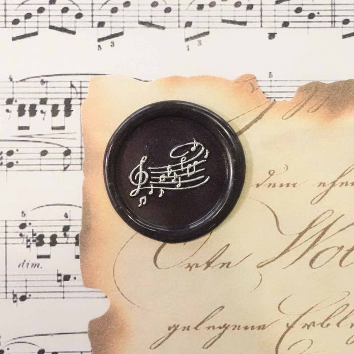 Fiona Ariva – wholesale Rubber/decorative stamp – Music Notes wax seal stamp, wax seal kit or stamp head
