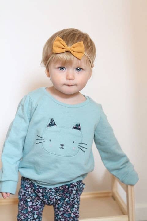 Pink Grey and Mustard Roses Hairbow Set for wholesale on Faire2