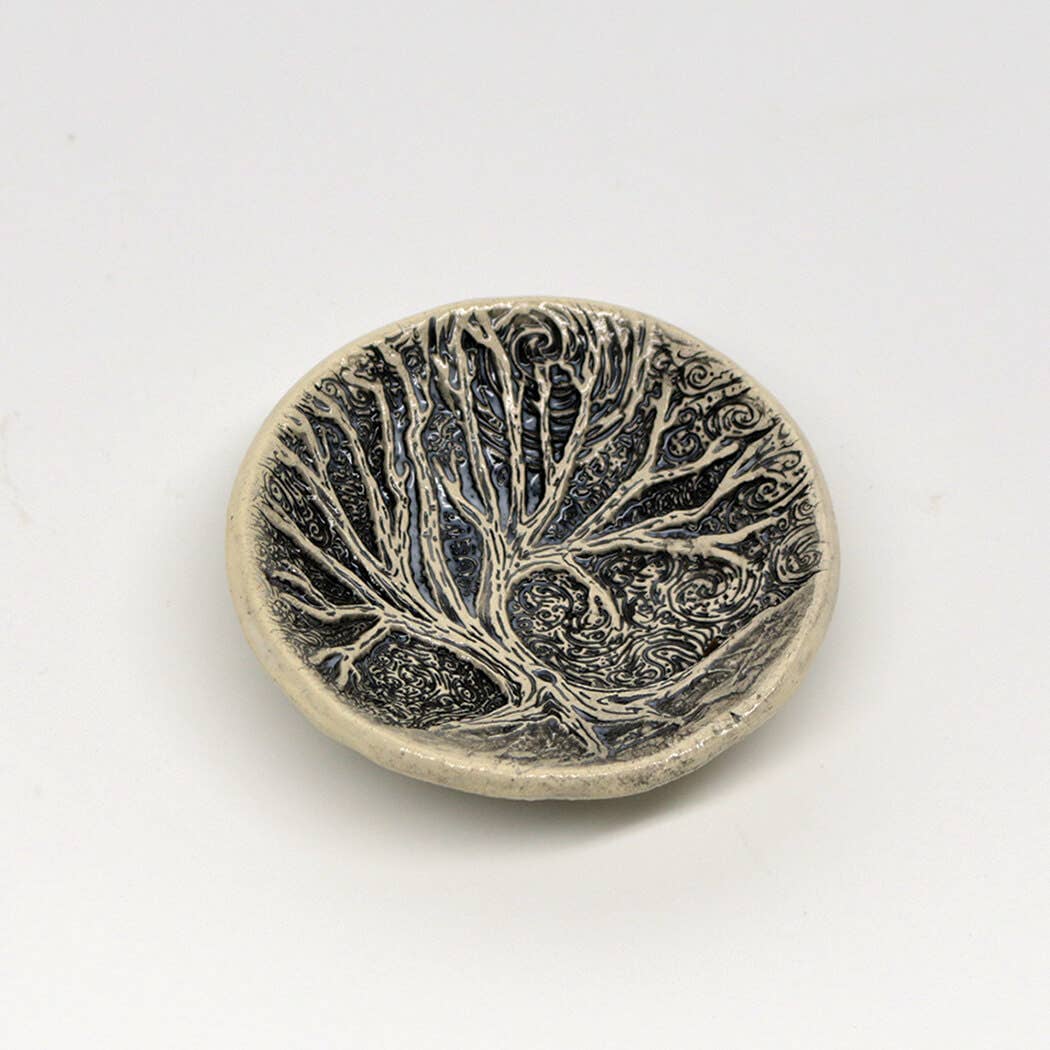 Walton Clay Studio - Wholesale Decorative Plate/Dish/Bowl - Pottery Dish Bowl - Tree Moon