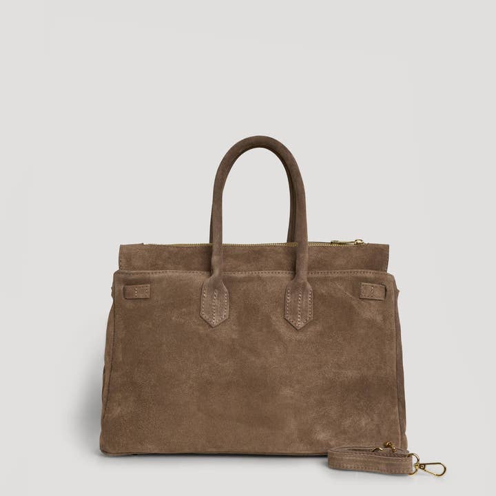 Prestige Milano - Wholesale Tote bag – Women's - Borsa Elizabeth in camoscio taupe e pelle Togo3