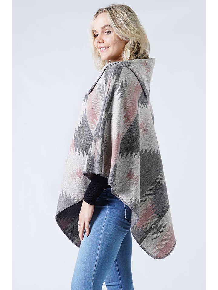 Hana - Wholesale Poncho - Women's - Western Pattern Poncho2