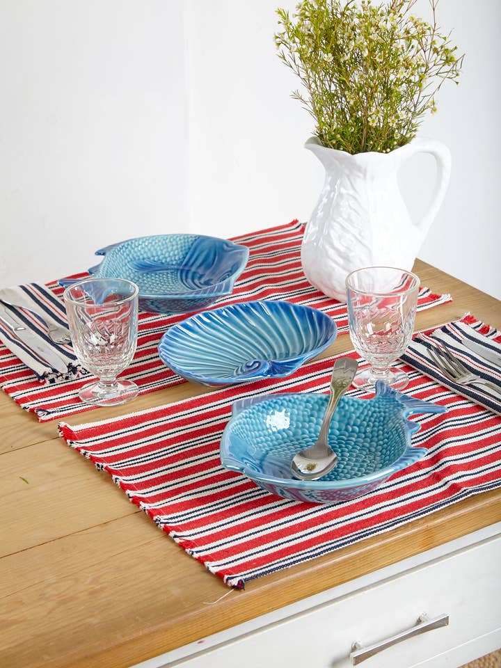 Placemat set van 2 stuks rood canvas voor wholesale door Eturel Madrid