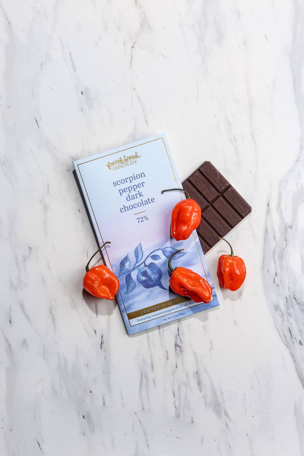 French Broad Chocolate - Wholesale Chocolate Bar - Scorpion Pepper Chocolate Bar 72% - 60g