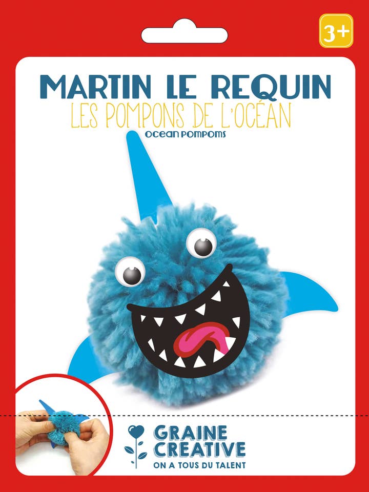 KIT REQUIN EN POMPON pour la vente par Graine Créative