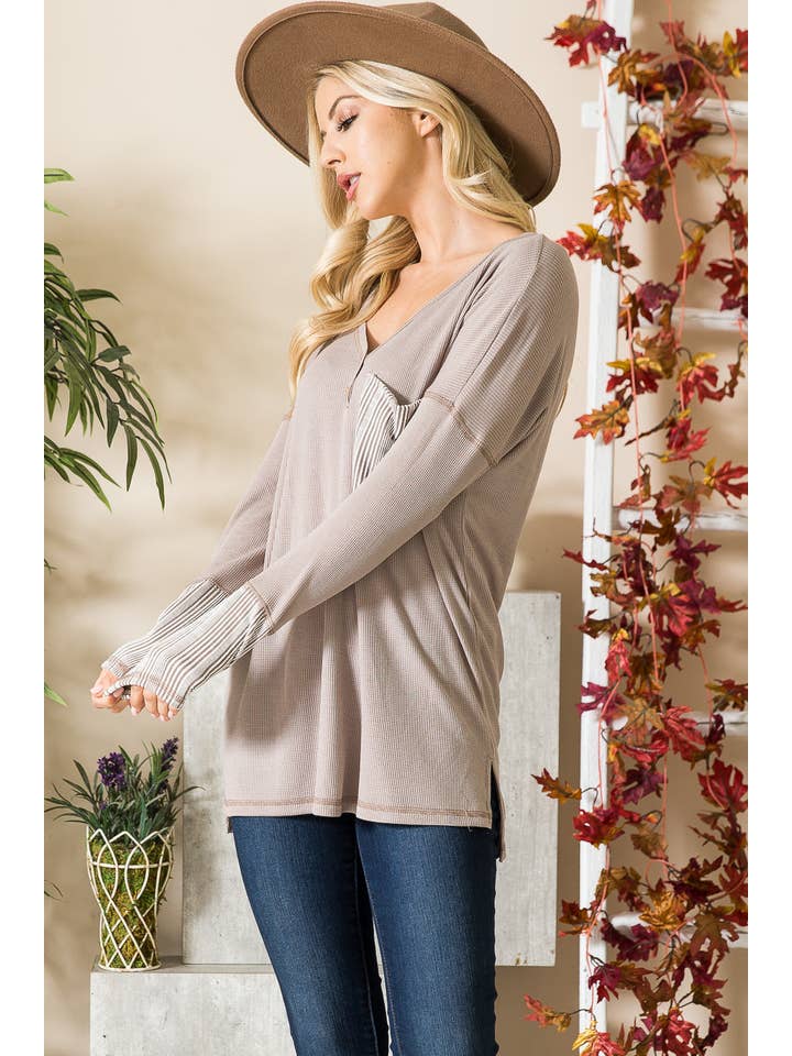 Orange Farm Clothing - Wholesale Tunic - Women's - Reversed Stitched Oversize Hi Low Tunic3